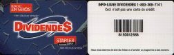 Freebie: Staplesdividends, Free cards